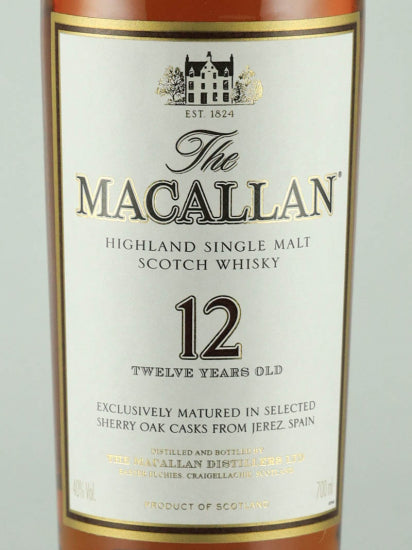 Macallan 12 Years Old Old Label