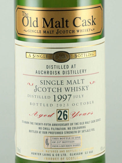 Old Malt Cask Aultmore 26 Years Old 1997 25th Anniversary Bottle