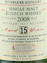 Load image into Gallery viewer, Old Malt Cask Fettercairn 15 Years Old 2008 25th Anniversary Bottle