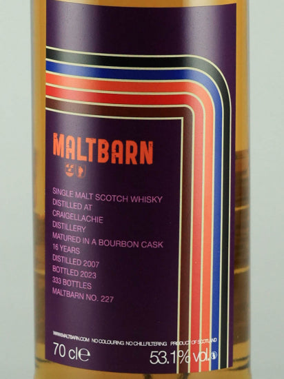 Maltbarn Craigellachie 16 Years Old 2007