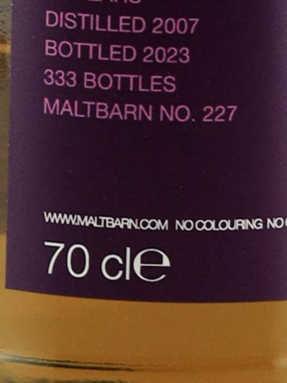 Maltbarn Craigellachie 16 Years Old 2007