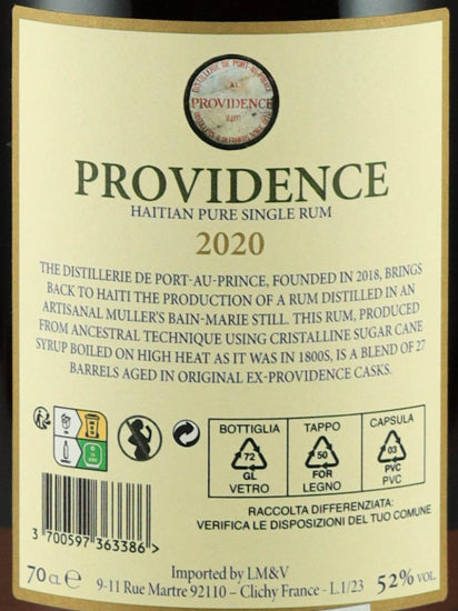 Providence 3 Years Old 2020 for LMDW