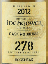 Load image into Gallery viewer, Kingsbury Gold Inchgower 11 Years Old 2012