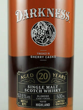 Load image into Gallery viewer, Darkness Peated Highland Single Malt 20 Years Old