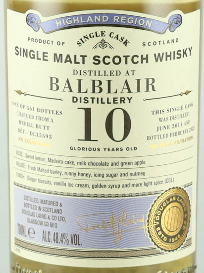 Old Particular Balblair 10 Years Old 2011