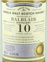 Load image into Gallery viewer, Old Particular Balblair 10 Years Old 2011