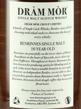 Load image into Gallery viewer, Dram mor Benrinnes 10 Years Old 2013