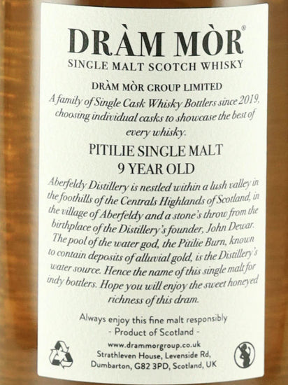 Dram mor Pittyvaich 9 Years Old 2015