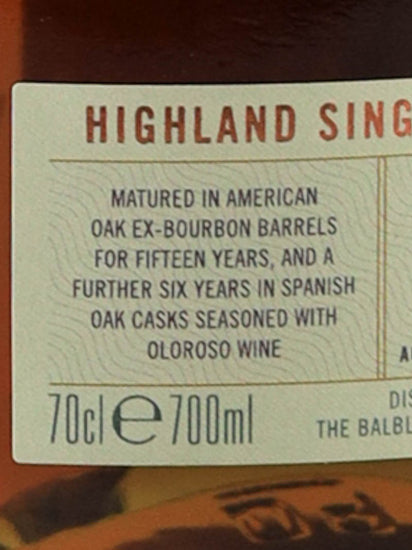 Balblair 21 Years Old