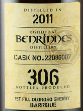Load image into Gallery viewer, Kingsbury Gold Benrinnes 11 Years 2011