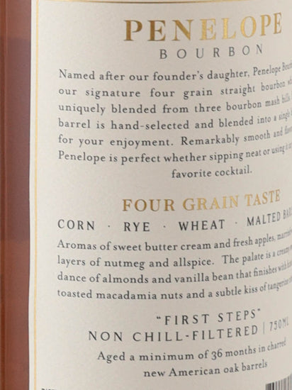 Penelope Four Grain Straight Bourbon Whiskey