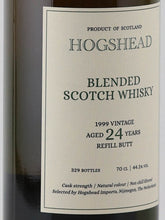 Load image into Gallery viewer, Hogshead Indie Blended Scotch 24 Years 1999