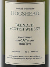 Load image into Gallery viewer, Hogshead Indie Blended Scotch 20 Years 2002