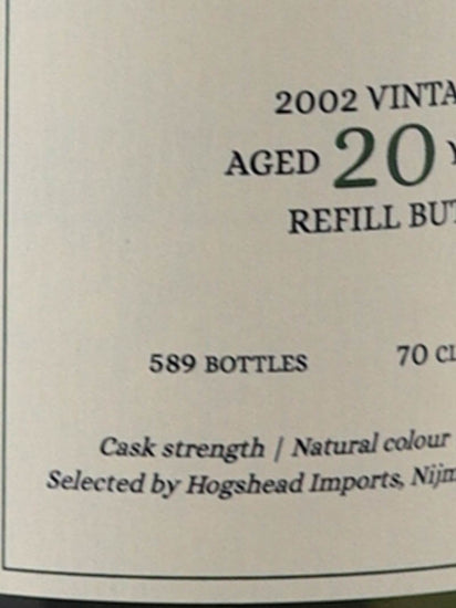 Hogshead Indie Blended Scotch 20 Years 2002