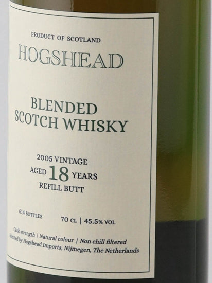 Hogshead Indie Blended Scotch 18 Years 2005