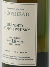 Load image into Gallery viewer, Hogshead Indie Blended Scotch 18 Years 2005