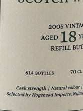 Load image into Gallery viewer, Hogshead Indie Blended Scotch 18 Years 2005