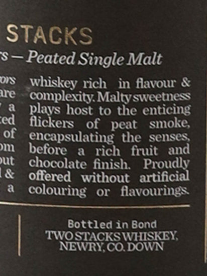 Two Stacks Smoke & Mirrors Peated Single Malt