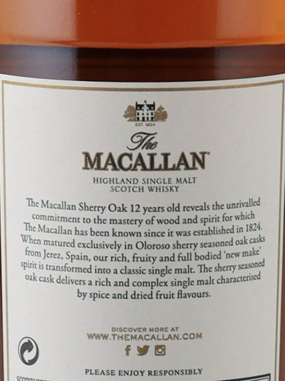 Macallan 12 Year Sherry Oak [Parallel Import]