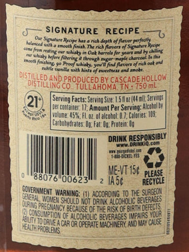 George Dickel Signature Recipe