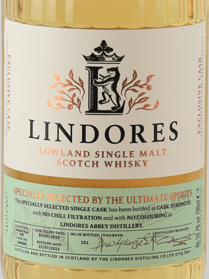 Lindores Single Malt 2019 Peated Rum Cask for THE ULTIMATE SPIRITS