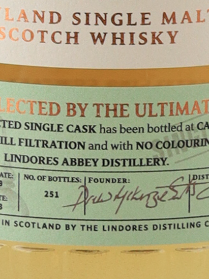 Lindores Single Malt 2019 Peated Rum Cask for THE ULTIMATE SPIRITS