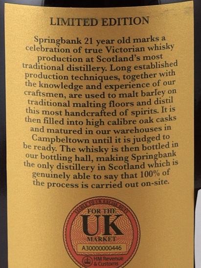 Springbank 21 Years 2024 Release