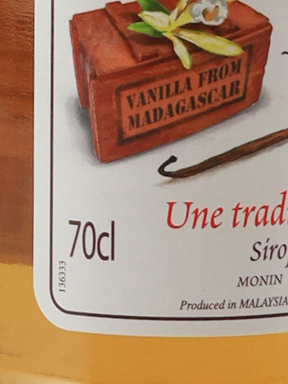 Monin Vanilla Syrup 700ml