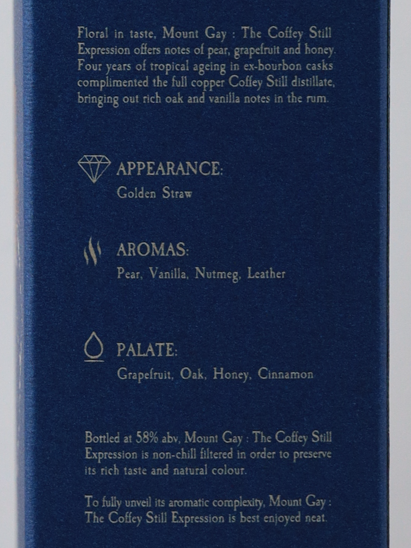 Mount Gay Master Blender Collection Coffey Still