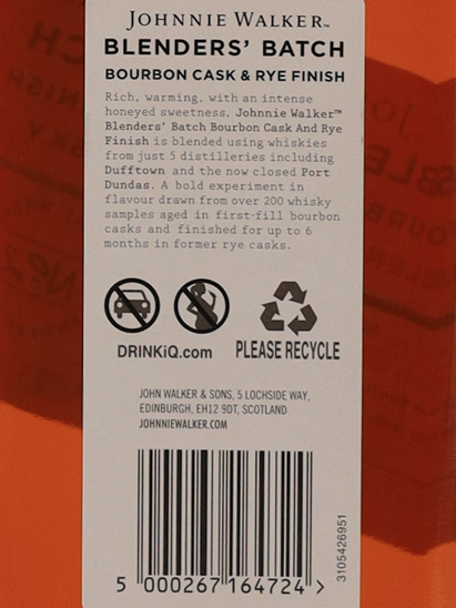 Johnnie Walker Blender's Batch Bourbon & Rye 1L