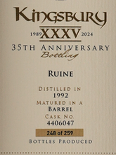 Load image into Gallery viewer, Kingsbury Ruine 31 Years 1992 35th Anniversary