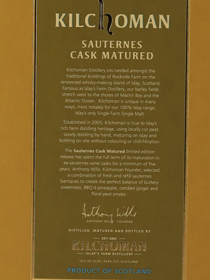 Kilchoman Sauternes Cask 2024 Edition
