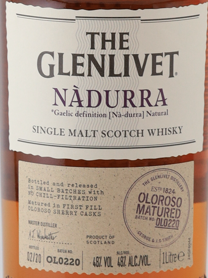Glenlivet Nadura Oloroso 2020 Release 1L (No box)