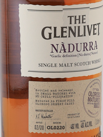 Glenlivet Nadura Oloroso 2020 Release 1L (No box)