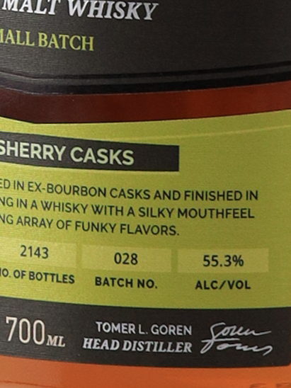 M&H Apex Fino Sherry Cask