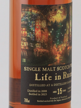 Load image into Gallery viewer, Life in Ruins Highland Single Malt 15 Years 2008