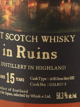 Load image into Gallery viewer, Life in Ruins Highland Single Malt 15 Years 2008