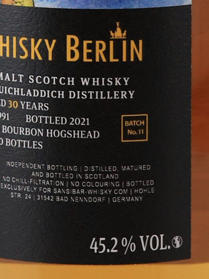 Sangibar Bruichladdich 30 Years 1991