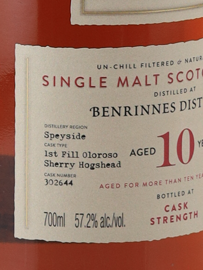 AD Rattray Benrinnes 10 Years 2014
