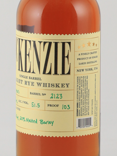 Finger Lakes Mackenzie Single Barrel Rye