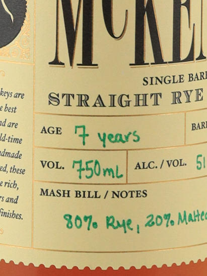 Finger Lakes Mackenzie Single Barrel Rye