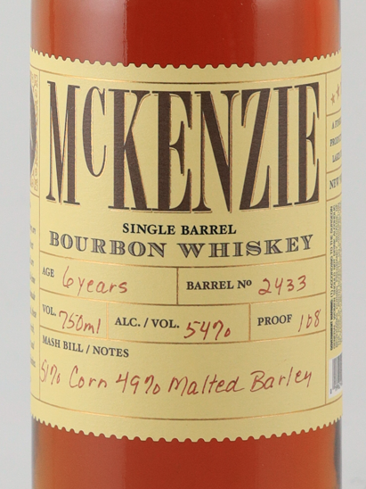 Finger Lakes Mackenzie Single Barrel Bourbon