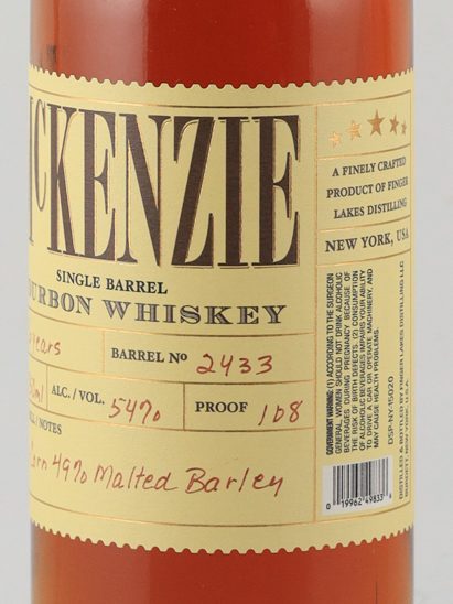 Finger Lakes Mackenzie Single Barrel Bourbon