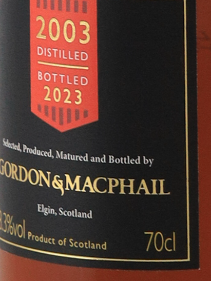 Speymalt from The Macallan 2003/2023 for JIS
