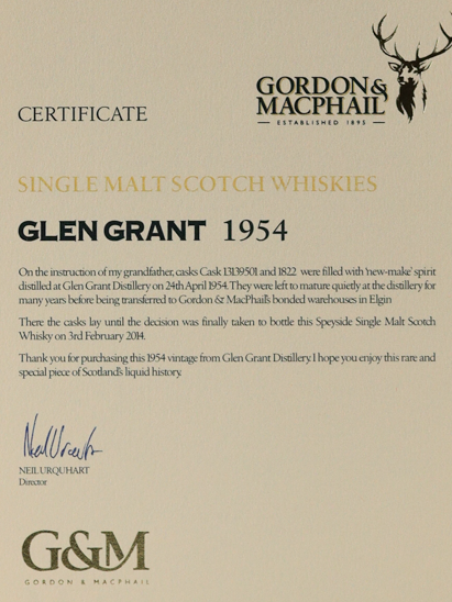 Celtic Decanter Glen Grant 59 Years 1954