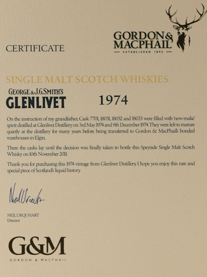 Celtic Decanter The Glenlivet 36 Years 1974