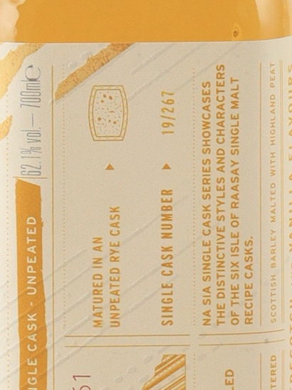 Isle of Raasay Na h-Air 5 Years Rye Whiskey Cask Unpeated