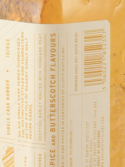 Isle of Raasay Na h-Air 5 Years Rye Whiskey Cask Peated