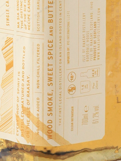 Isle of Raasay Na h-Air 5 Years Rye Whiskey Cask Peated