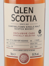 Load image into Gallery viewer, Glen Scotia 7 Years 2016 1st Fill Ruby Port Cask Y's Cask